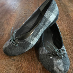 Madden Girl Gray Plaid Flat Shoes